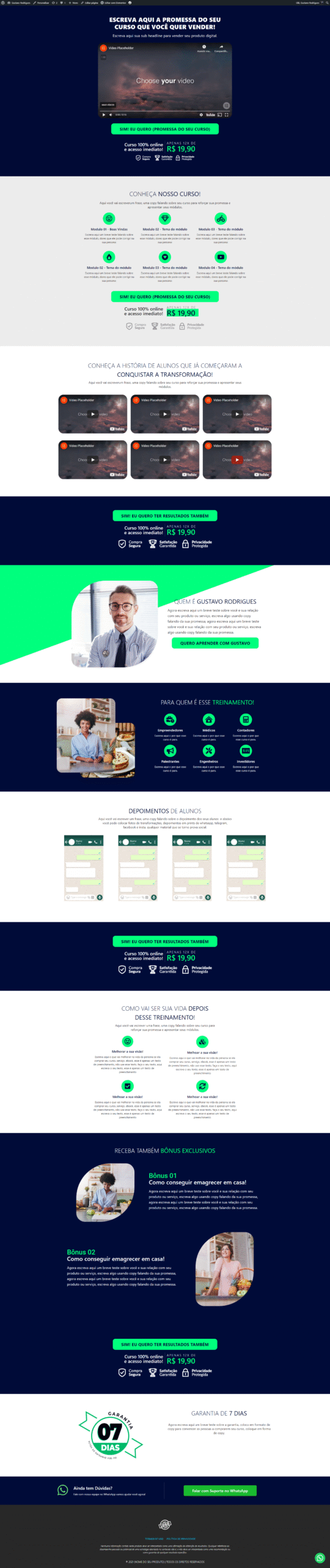 MODELO PÁGINA DE VENDAS INFOPRODUTO 02